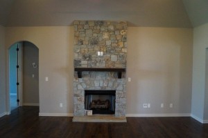 Perry Hood home in Bixby with fireplace