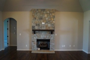 Perry Hood home in Bixby with fireplace
