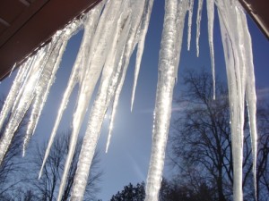 Icicles on home
