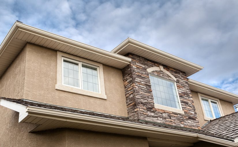 stucco siding on home