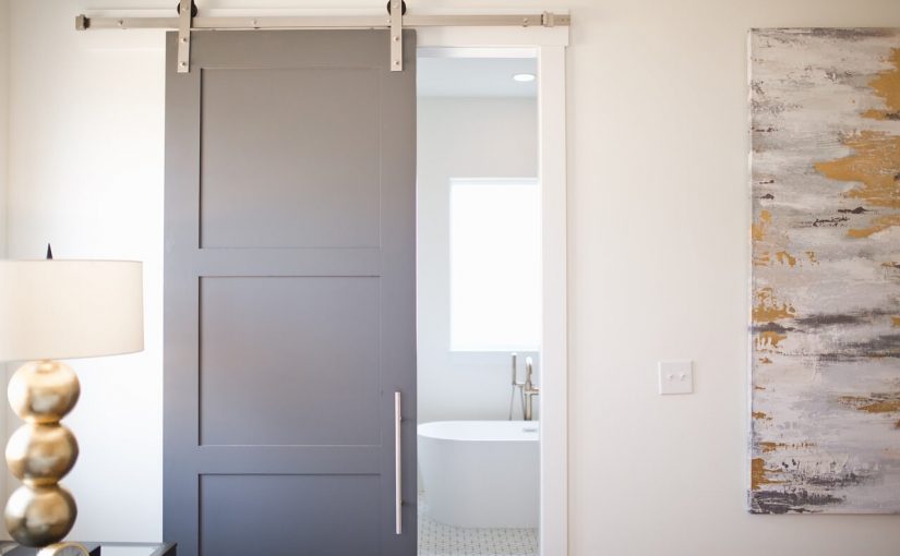 Sliding barn door inside